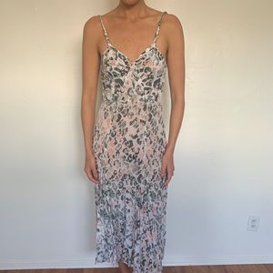 Free people leopard, watercolor, floaty dress